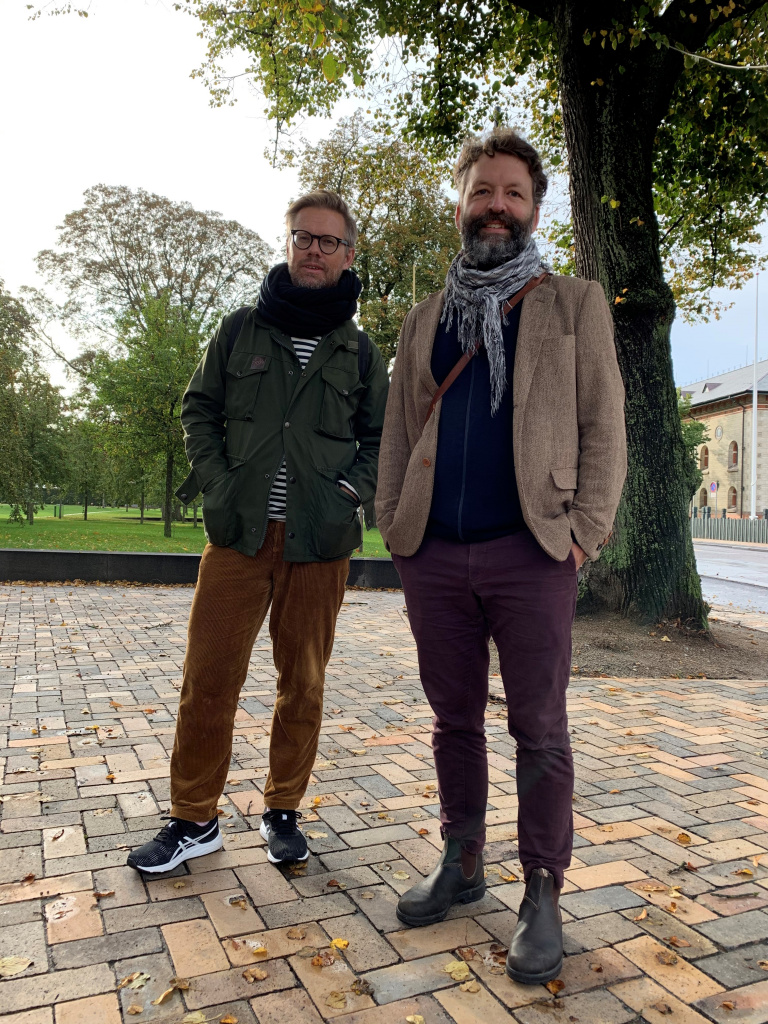 Landskapsarkitekterna Tobias Starck och Niklas Bosrup från arkitektbyrån Sydväst arkitektur och landskap